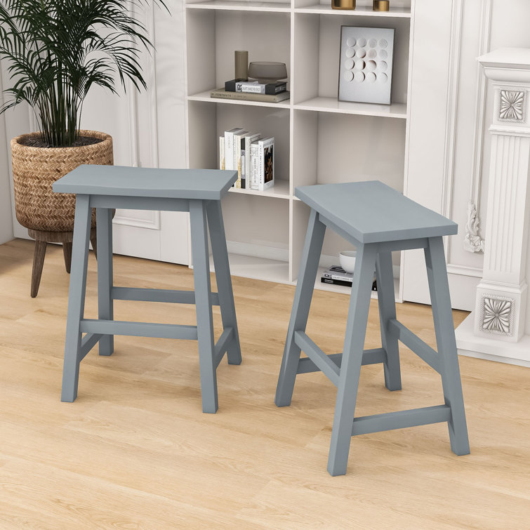 Red Barrel Studio® Dyshaun Wood Counter Height Kitchen Dining Stools